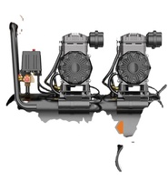 Compresseur d'air industriel portable 70/100/150L 3hp à entraînement par courroie, type à vis V-0.25/8, moteur à essence refroidi par air
