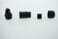 Conector de Cable Impermeable 30A para Exteriores, Tornillo M20 de Bloqueo Rápido, 2, 3, 4, 5 Pines, Circular, Macho, Hembra, PA66, Nailon, 10A, Latón para LED