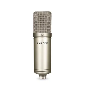 Free Design china Suppliers Stage Performance wireless Light-weight USB Copper Aluminum Podcast Microphones Set