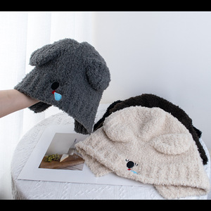 Gorro <span class=keywords><strong>de</strong></span> mujer con orejas <span class=keywords><strong>de</strong></span> <span class=keywords><strong>gato</strong></span>, gorros <span class=keywords><strong>de</strong></span> punto trenzados <span class=keywords><strong>de</strong></span> ganchillo, gorro cálido <span class=keywords><strong>de</strong></span> invierno con orejas <span class=keywords><strong>de</strong></span> oso <span class=keywords><strong>de</strong></span> peluche con logotipo bordado - Product Image 6