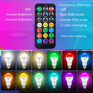 <span class=keywords><strong>9W</strong></span> E26/27 2200mAh USB có thể sạc lại cảm ứng từ xa điều khiển khẩn cấp RGB <span class=keywords><strong>LED</strong></span> ánh sáng bóng đèn 40W tương đương cho nhà cúp điện - Product Image 5