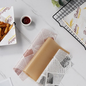 Custom Printed Eco-Friendly Burger Wrap | Food Grade PE Single-Side <b>Wrapping</b> <b>Paper</b> for Hamburger Cookie Bread | Supplier for - Product Image 1