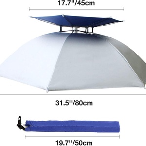 Outdoor Use 14inch X 8 k Double Layer Windproof Large Hat <b>Umbrella</b> - Product Image 3