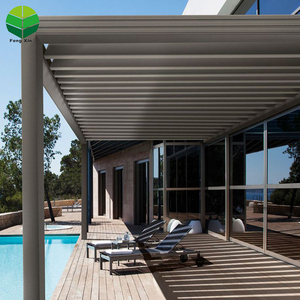 Venta al por mayor Plat techo japonés sombra del techo de <span class=keywords><strong>aluminio</strong></span> al aire libre de costo de persianas <span class=keywords><strong>Pergola</strong></span> - Product Image 3