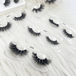 Handmade 0 20mm Faux <b>Mink</b> Eyelashes Reusable Vegan 3D <b>Lashes</b> with Custom Packaging Box - Product Image 3