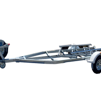 Petite remorque double de 10m en aluminium de 33 pieds pour bateaux et motomarines de 10m