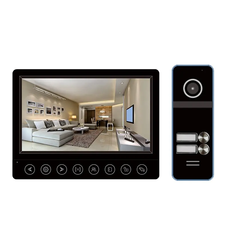 Video Door Bell Entry Security Intercom 7" wired color videophone with memory function optional
