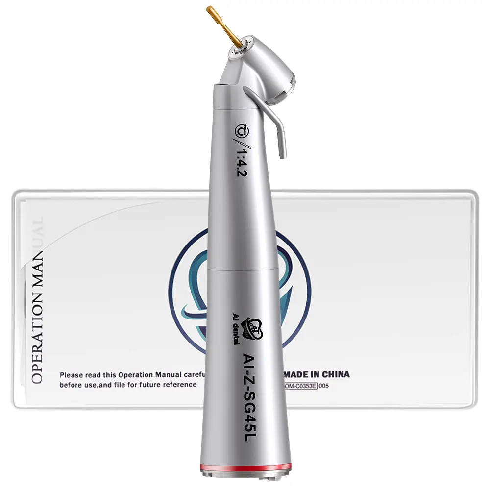 AI-Z-SG45L 1:4.2 Increasing 45-Degree Angle Head dental surgical Implant Handpiece External Nozzle For FG burs (1.6 / 20-25 mm)