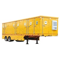 Transformateur de puissance abaisseur mobile 35 kV 10 000 kVA sur roues, sur remorque, pour réseau électrique industriel