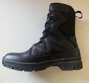DF25 0625 <b>Black</b> Leather Tactical <b>Boot</b> Waterproof Outdoor All Seasons High Top Lace-Up <b>Work</b> <b>Boot</b> - Product Image 4