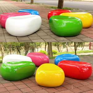 Chaises en Fibre de Verre Colorées de Luxe Y405, Meubles de Jardin Modernes et Durables pour Cour et Villa - Product Image 2