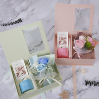 Diffuseur à bâtonnets en verre artisanal de luxe 120 ml, écologique, motif bouquet floral, avec sac fourre-tout, longue durée, décoration haut de gamme pour la maison et les fêtes