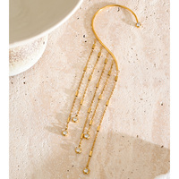 Boucles d'oreilles pendantes à clip avec longues pampilles en perles simulées de luxe JINYOU 8753, bijoux de mode pour femmes