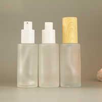 Flacon compte-gouttes en verre ambré transparent à épaulement plat, sérigraphié, pour huile capillaire, sérum et huile essentielle, 20ml, 30ml, 50ml, 80ml, 100ml