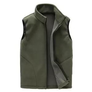 Men's winter autumn sport custom oem work fleece warm sherpa thermal vest gilet sleeveless jacket coat