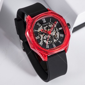 Foksy Seguall automatique squelette Logo personnalisé boîtier en plastique <span class=keywords><strong>montre</strong></span>-bracelet <span class=keywords><strong>de</strong></span> luxe pour le sport - Product Image 5