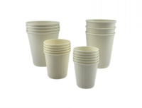 Gobelet en papier jetable écologique à paroi simple, version blanche épaissie, pour fêtes, 1,5-9 oz, logo personnalisé, marque Zawada
