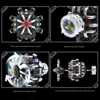 Juguete de Ensamblaje Mecánico con Bloques de Construcción de Motor Turbofan Eléctrico V8, Gran Venta