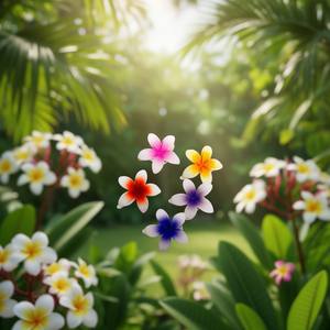 Pince à cheveux Angelina Frangipani 4 cm, fleur colorée, accessoires pour cheveux pour femmes, mode, usage quotidien, plastique de haute qualité - Product Image 2