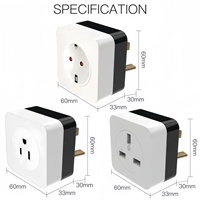 Prise intelligente pour climatiseur SLS Tuya WiFi, 16A 4000W, télécommande IR, compatible Alexa et Google Home, EU/UK/US