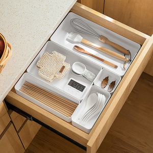 Drawer Organizer Rectangular Compartment Storage Box Stackable Kitchenware Tableware Cosmetics Holder - Product Image 5