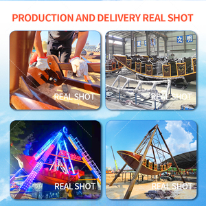 Manège de parc d'attractions Bateau Pirate Bleu à succès avec balançoire série Double Dragon - Product Image 2