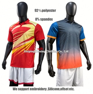 Kaus Polo kaus Golf pria, kaos picleball warna hitam polos, pakaian olahraga produsen seragam sekolah tenis Badminton - Product Image 5