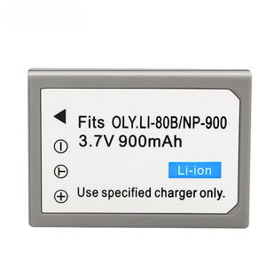 Batterie LI-80B 900mAh NP900 pour appareils photo numériques Olympus, certifiée CE RoHS, vente en gros, cellules premium 0 cycle - Product Image 1