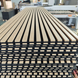 Échantillon gratuit offert, panneaux muraux en bois massif avec isolation en <span class=keywords><strong>fibre</strong></span> de polyester, décoration murale, panneaux acoustiques intérieurs en bois - Product Image 1