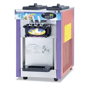 Machine à crème glacée commerciale en acier inoxydable 2023 Offre Spéciale de table Machine à crème glacée molle à 3 saveurs Vente en gros