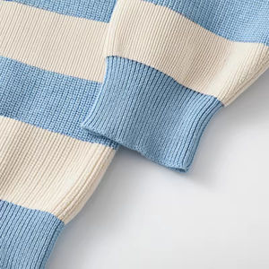 Ensemble de vêtements en tricot pour bébé nouveau-né d'hiver, cardigan rayé à manches longues et pantalon pour garçon, ensemble de 2 pièces, pull pour enfants - Product Image 3