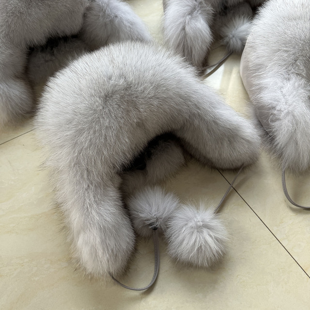 Hot Sale Russian Soviet Dad Ushanka Trapper Fox Fur Hat With Ear Flaps Winter Plush Aviator Hats Thicken