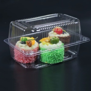 Einweg-Quadratbehälter Klare Klappbare Kunststoff-Verpackungsbox für Obst Kuchen Kunststoff-Lebensmittelboxen - Product Image 6