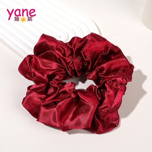 Coleteros lisos de satén para mujer, bandana de goma XXL, muchos colores - Product Image 5