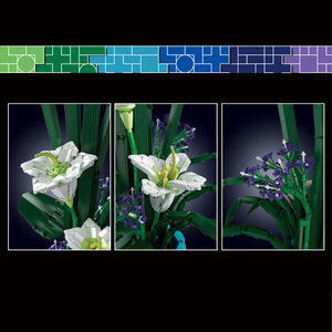 Mould King 10023 1513 Uds serie de flores Fairy Lily <span class=keywords><strong>Bonsai</strong></span> ornamento modelo de bloques de construcción juguete educativo técnico regalo de Festival - Product Image 4