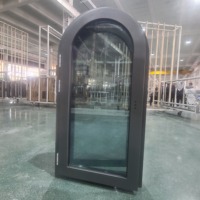 Ventanas Europeas de Perfil Delgado Vertical de Aleación de Aluminio con Doble Vidrio Templado para Aislamiento Térmico en Salas de Estar