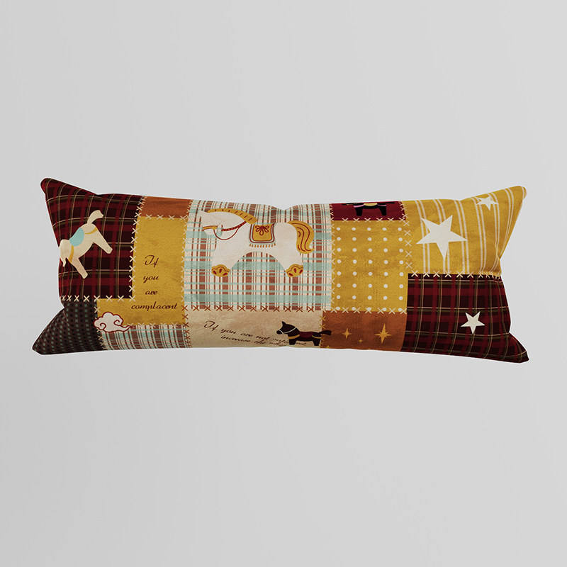 Cheval à bascule patchwork en tissu chaud [Version longue]