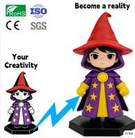 Figurine 3D en PVC, motif académie magique, mignonne, personnalisable, conception gratuite, en caoutchouc écologique, impression numérique, jouets promotionnels OEM