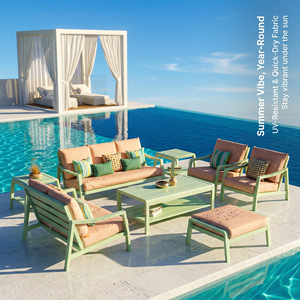 <span class=keywords><strong>Set</strong></span> Divano da Esterno a 4 Pezzi in Alluminio Moderno e Resistente per Patio, Giardino, <span class=keywords><strong>Balcone</strong></span>, Soggiorno e Conversazione nel Cortile - Product Image 3
