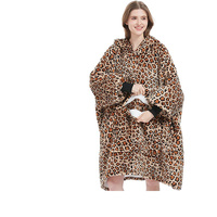 Couverture à capuche réversible moderne tissée, chaude, lavable en machine et portable, super douce pour la maison et le bureau