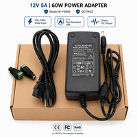 Adaptateur secteur 12V5A, adaptateur d'alimentation 12V pour caméra de sécurité, caméra CCTV, bande LED, imprimante 3D