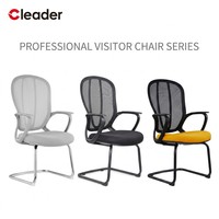 Chaises de bureau ergonomiques en maille avec base cantilever, support lombaire, robustes, pour personnel, visiteurs et cadres, pour réunions