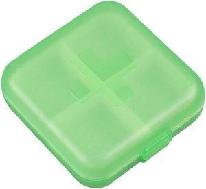 Wholesale Plastic 4 case square pill box travel Pill cases Mini square plastic storage box container earrings box