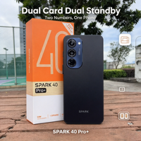 Smartphone de jeu Spark 40 Pro+ avec écran 144 Hz, Android 14, écran 6,67 pouces, 16 Go de RAM, 1 To de ROM, appareil photo 50 MP, batterie 5200 mAh