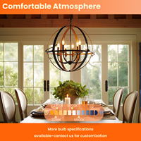 Ampoule LED à filament vintage Aura 5,5W CA11 CA35, culot E12, verre ambré, IRC90, garantie 2 ans, pour lustre et présentoirs de boutique