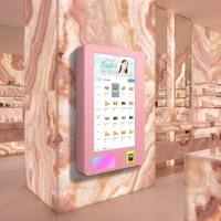 Distributeur automatique de boissons et de snacks noir, entièrement automatique, économique et populaire, pour le commerce en Allemagne
