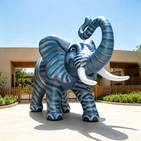 Ballon géant gonflable en forme d'éléphant - Personnalisable, bleu, animal de dessin animé Artair