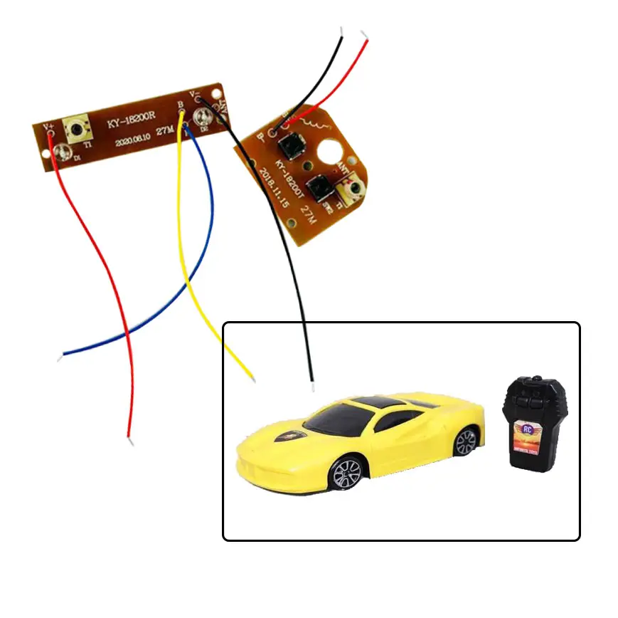 QQF C 2ch rc remote control receiver and transmitter chips of toy cars rc parts accs