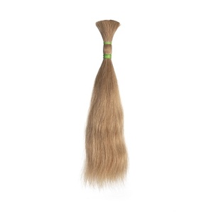 มัดผมแท้แบบคู่ที่มีความหนาแน่นสูงผมสีดำธรรมชาติทอเดียวต่อผม100% ยังไม่ผ่านกระบวนการ - Product Image 1