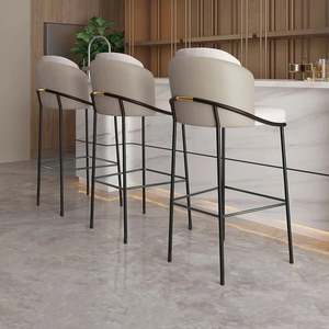 Hot bán PU da hiện đại ăn sáng nhà bếp ăn <span class=keywords><strong>Bar</strong></span> Phân truy cập chiều cao với Back & footrest ghế cao cho nhà hàng - Product Image 2